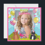 Photo Happy Birthday for Young Girl Square Card<br><div class="desc">Add a photo to the front and personalize the back!</div>