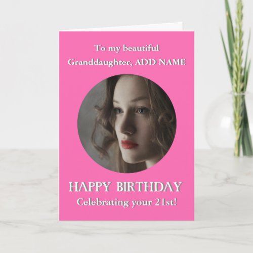 Photo Happy Birthday Granddaughter 21st Add Age 