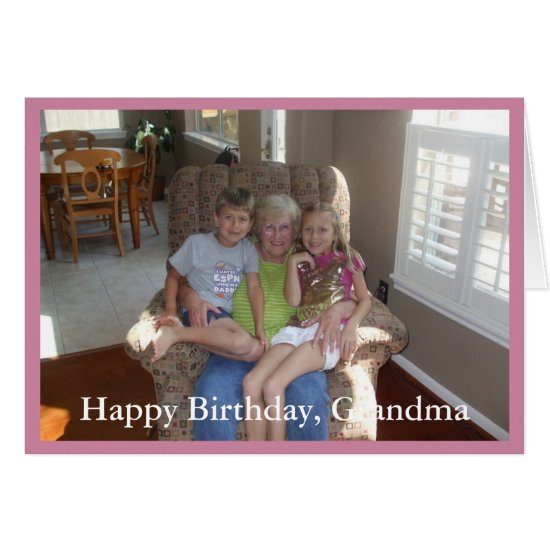 Photo Happy Birthday Grandma - Greeting Card
