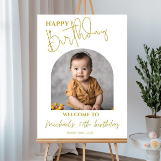 Photo Happy Birthday Welcome Sign 40th 50th 60th