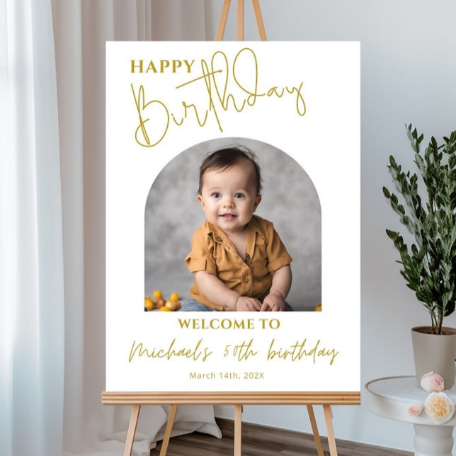 Photo Happy Birthday Welcome Sign 40th 50th 60th (Creator Uploaded)