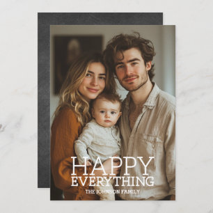 Photo - Happy Everything Greeting - chalkboard Holiday Card