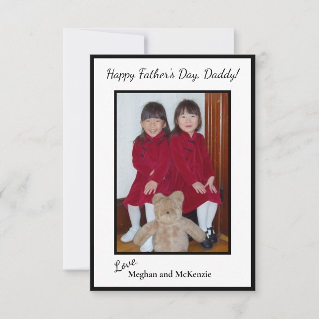 Photo Happy Father's Day Personalized Card (Front)