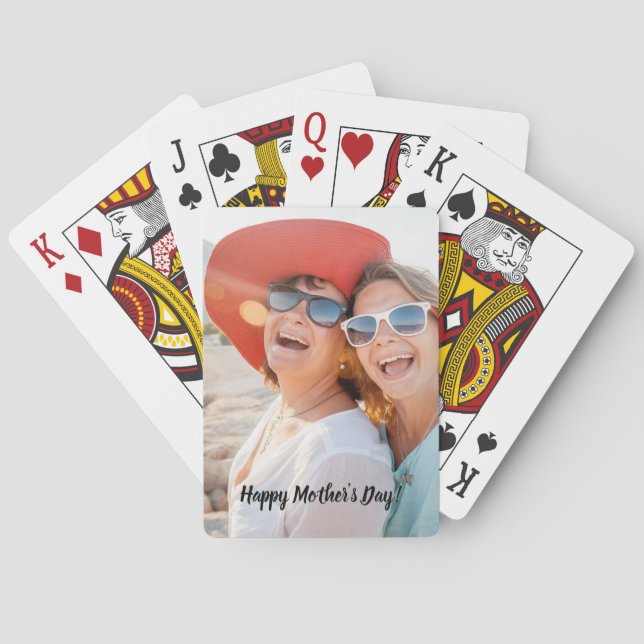 Photo Happy Mother's Day Poker Cards (Back)