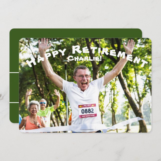 Photo Happy Retirement Celebration Invitation (Front/Back)