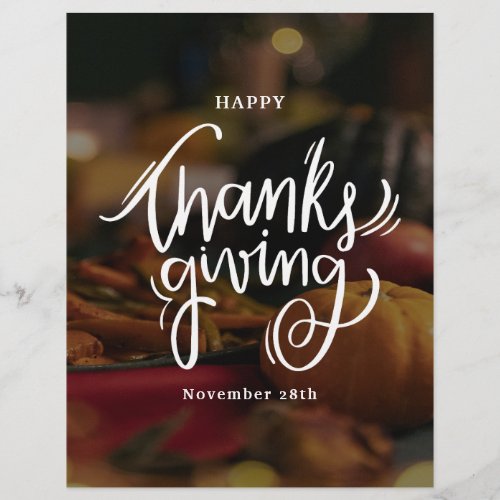 Photo Happy Thanksgiving social media Flyer