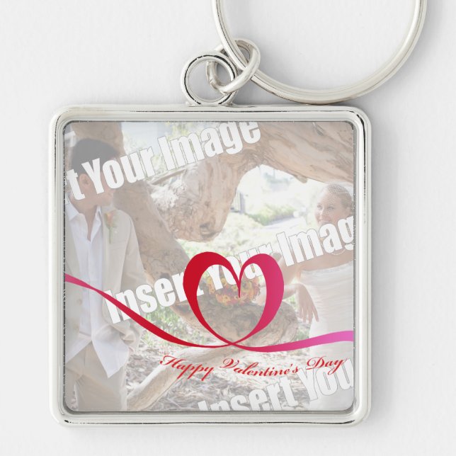 Photo Happy Valentine's Day Keychain (Front)