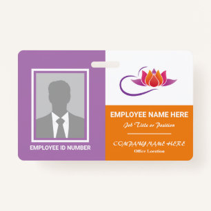 Photo Health Emotional Support Any Color Template Badge