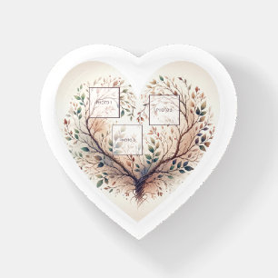 Photo Heart Add 3 Photos Paperweight