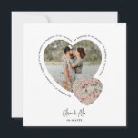 Photo heart location map  personalized engagement save the date<br><div class="desc">Photo heart location map  personalized engagement,  marriage or special memory gift wedding save the date card. Upload a photo and map location that holds a special meaning to the happy couple. The text around the heart reads "the beginning of our adventure". Keepsake wedding invitation card.</div>