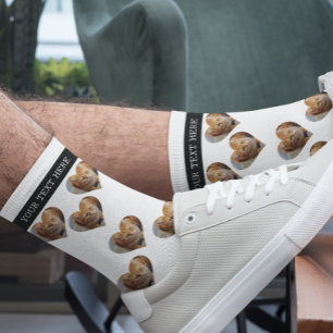 Photo Heart Pet Cat Dog Family Personalized Socks