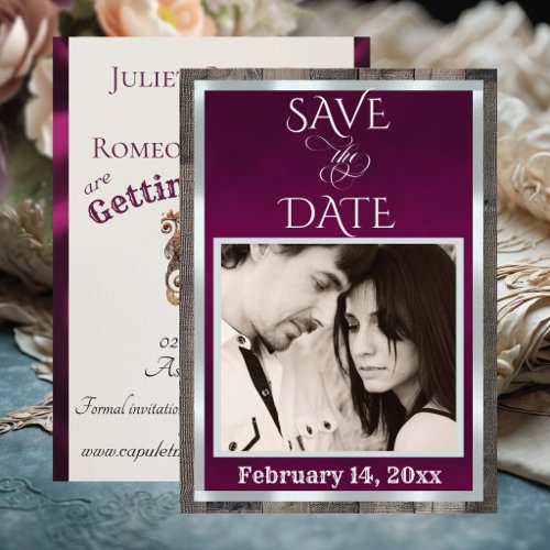 Photo &amp; Heart - Plum Save The Date