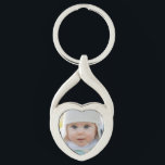 Photo Heart-Shaped Keychain<br><div class="desc">Customize this lovely twisted-heart keychain with your own photos or graphics.</div>