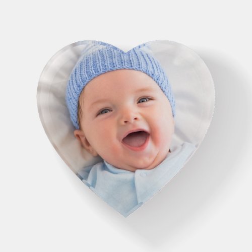 Photo Heart Shaped Paperweight