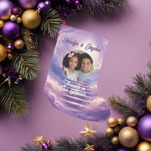 Photo Heavenly Memorial  Small Christmas Stocking