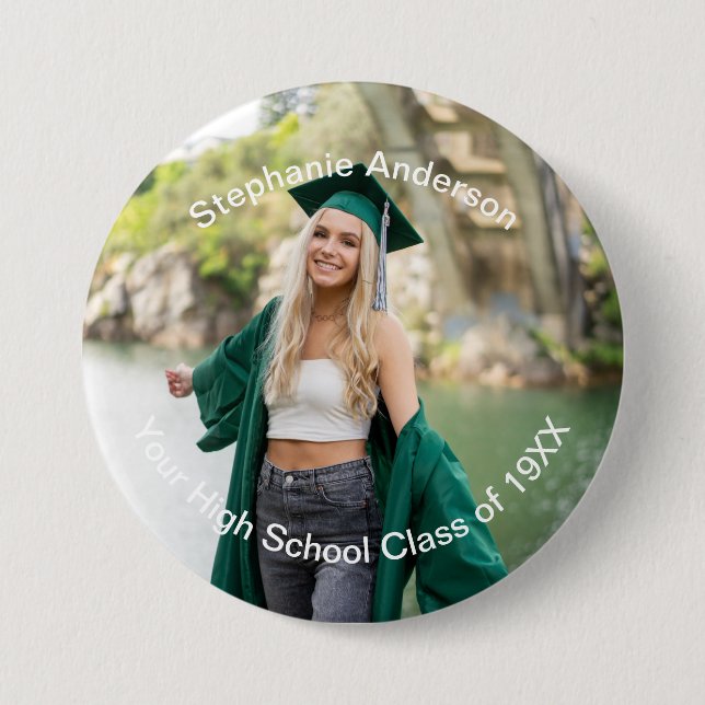 Photo High School Reunion Family Reunion Company Button (Front)