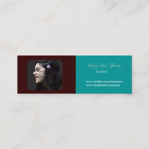 Customizable Photo Holder  Campus &amp; Sudent Life Business Card Template