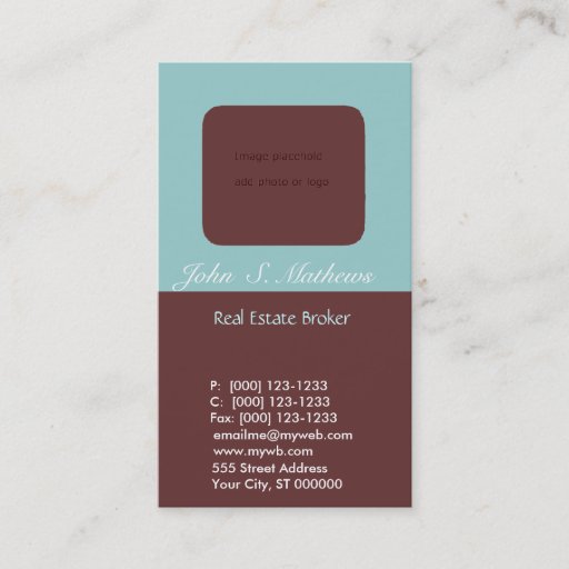 Customizable Photo Holder Realtor Real Estate Business Cards