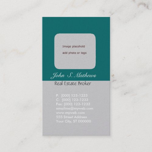 PhotoHolder Realtor Real Estate Business Card Template