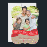 PHOTO HOLIDAY BANNER stylish gold confetti kraft Card<br><div class="desc">by kat massard >>> kat@simplysweetPAPERIE.com <<< *** NOTE - THE SHINY GOLD EFFECT AND KRAFT LOOK ARE A PRINTED PICTURE Send and extra special message with style and pizzazz this year... Personalized with your details & photos my modern holiday products are sure to stand out from the flurry of greetings...</div>