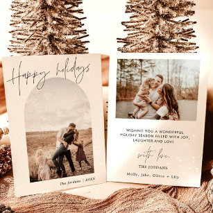 Photo Holiday Card   Arched Photo Christmas Card