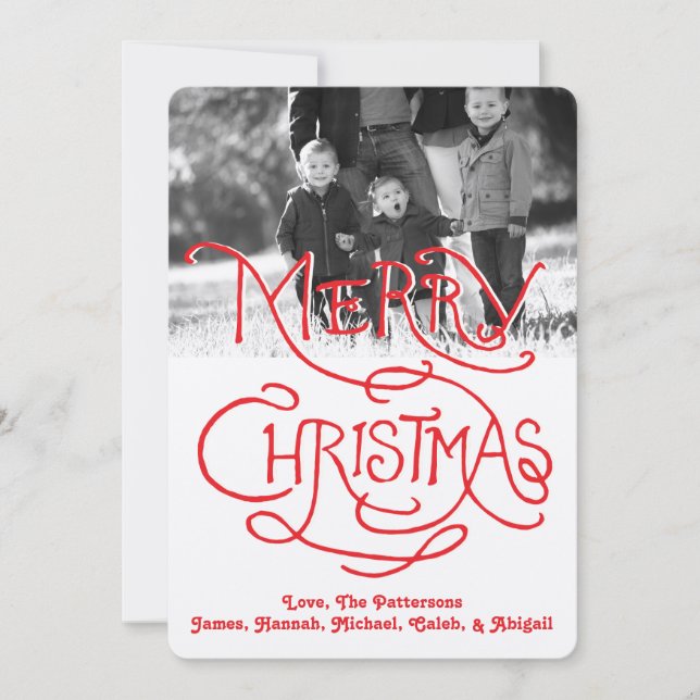 Photo Holiday Card: Artisan Kraft Merry Christmas (Front)