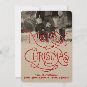 Photo Holiday Card: Artisan Kraft Merry Christmas Card