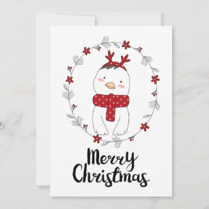 PHOTO HOLIDAY CARD   Christmas Chicken Reindeer