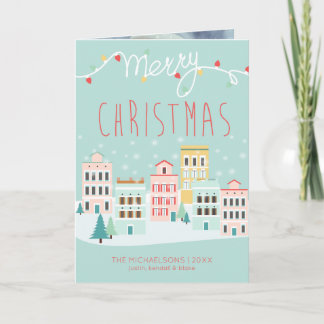 PHOTO HOLIDAY CARD | Christmas Town Scene