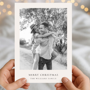 Photo Holiday Cards   Minimal Christmas Flat Card