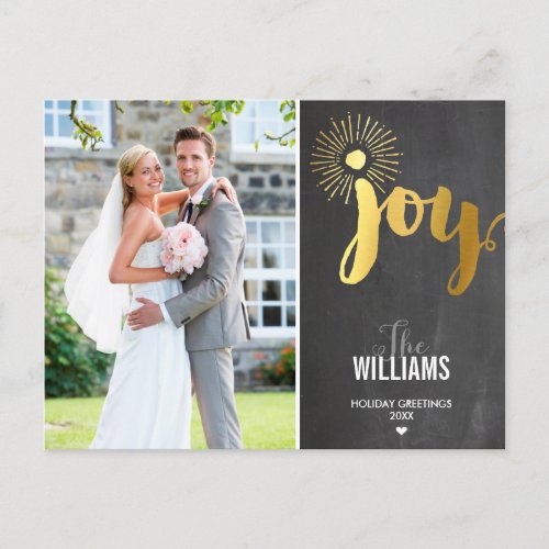 PHOTO HOLIDAY chalkboard brushed type gold joy