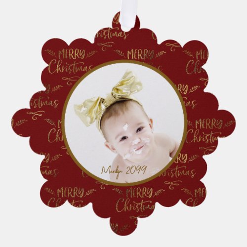 Photo Holiday Paper Christmas Ornament Card