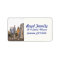 Photo Holiday Return Address Labels: Blue & White