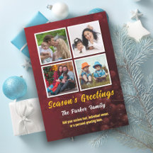 Photo holly berry red Instagram Christmas Card