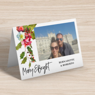 Photo Horizontal Christmas Flat Holiday Card