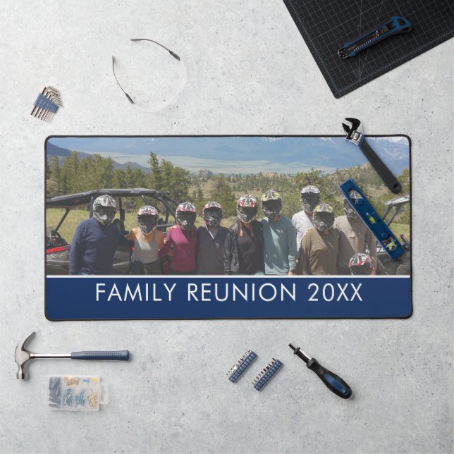 Photo Horizontal or Panoramic Family Reunion Desk Mat (Workstation)