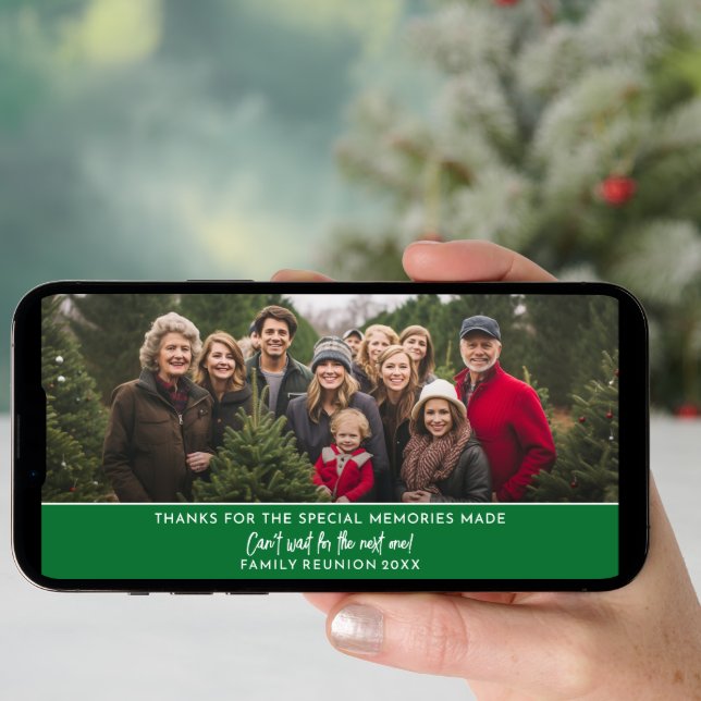 Photo Horizontal or Panoramic Family Reunion Holiday Card (Front Digital)