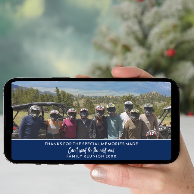 Photo Horizontal or Panoramic Family Reunion Holiday Card (Front Digital)