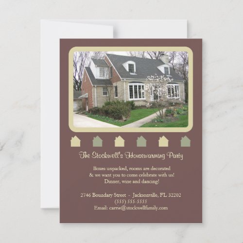 Photo Housewarming Invitation - Brown