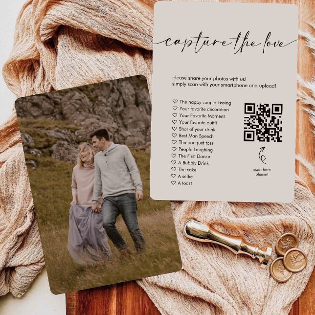Photo Hunt I Spy Wedding Game Capture The Love QR Invitation (Creator Uploaded)