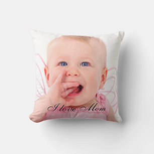 Photo "I love Mom" Gift Pillow