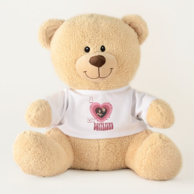Photo I love my boyfriend(description detail) Teddy Bear (Front)
