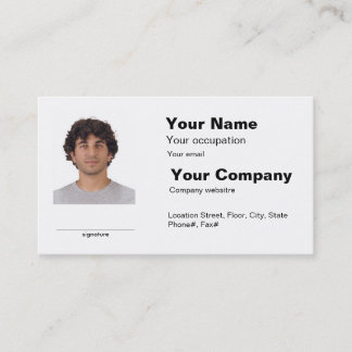 Photo ID Boy Business Card Made Easy