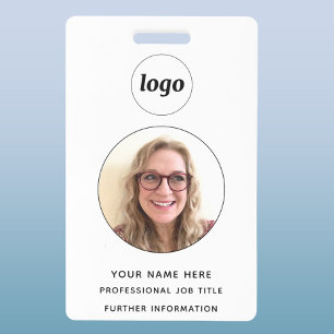 Photo ID Clean Professional Name Badge
