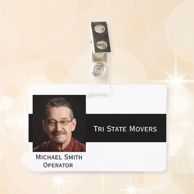 Photo ID Clip Double Sided Personalize Text Badge (Creator Uploaded)