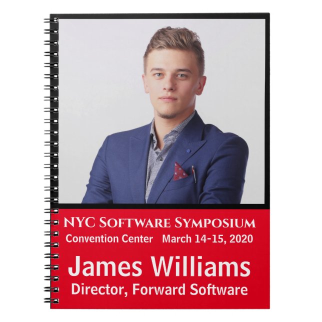Photo ID Custom Spiral Bound Seminar Notebook (Front)