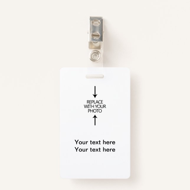 Photo ID Employee Badges (Front with Clip)