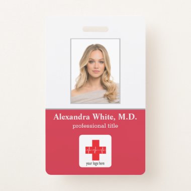 Photo ID Employee Hospital Medical Professional Badge
