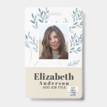 PHOTO ID - Employee VIP Pass - Girly Flowers