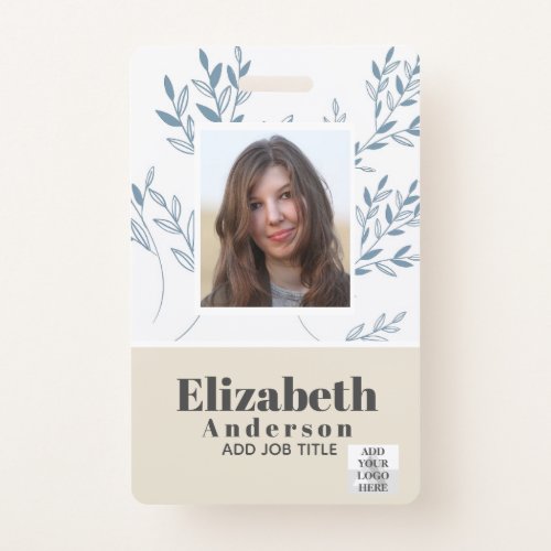 PHOTO ID _ Employee VIP Pass _ Girly Flowers Badge